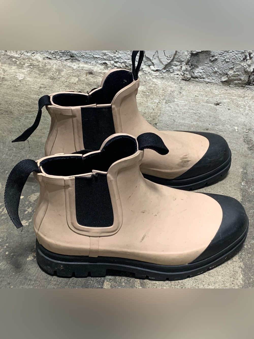 Everlane Women´s The Chelsea Rain Boot Waterproof Toffee Chunky Sz 7